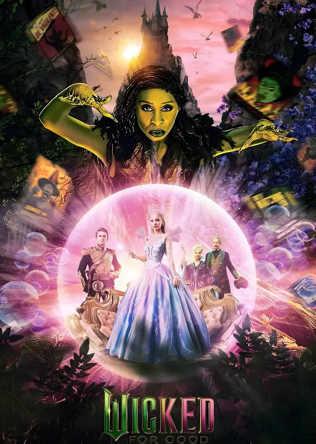 Wicked: For Good - Baloncuktaki Glinda metal tablo