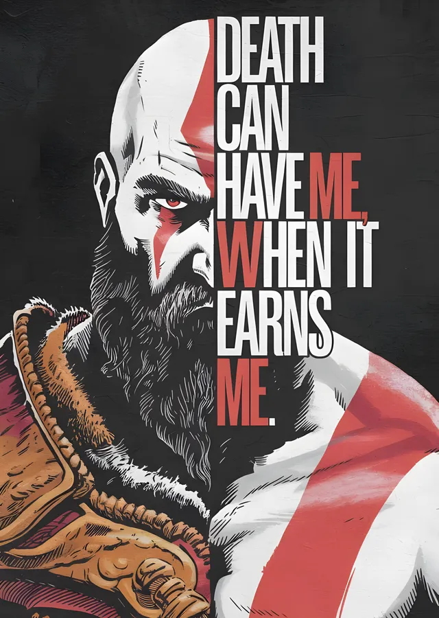 Kratos: Death Can Have Me metal tablo