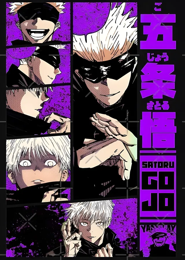 Jujutsu Kaisen - Mor Panellerde Gojo metal tablo