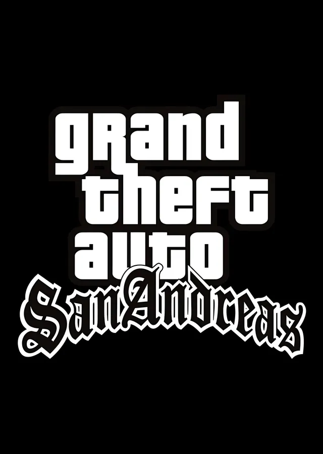 Grand Theft Auto: San Andreas · Siyah Zemin Logo metal tablo