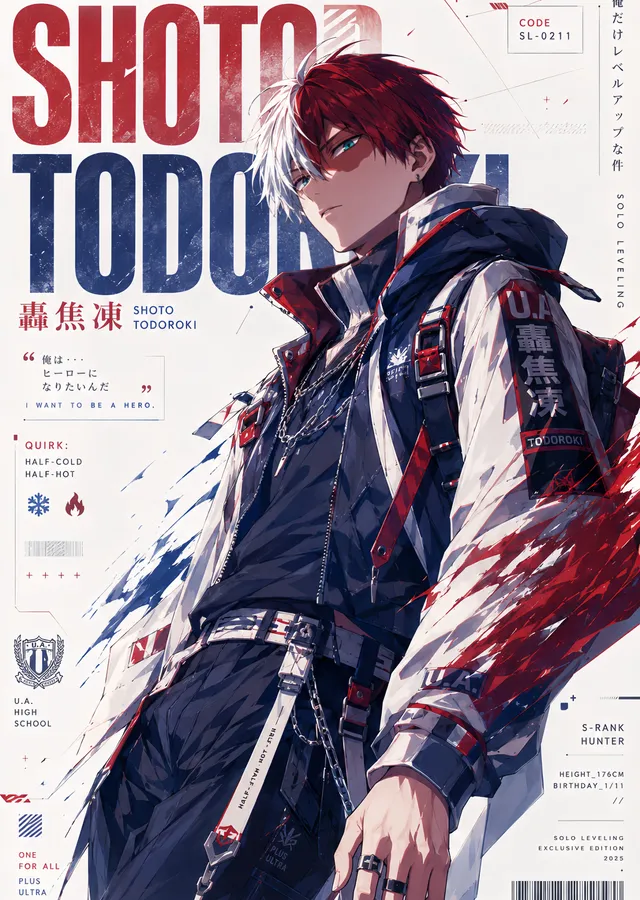 My Hero Academia: Shoto Todoroki metal tablo