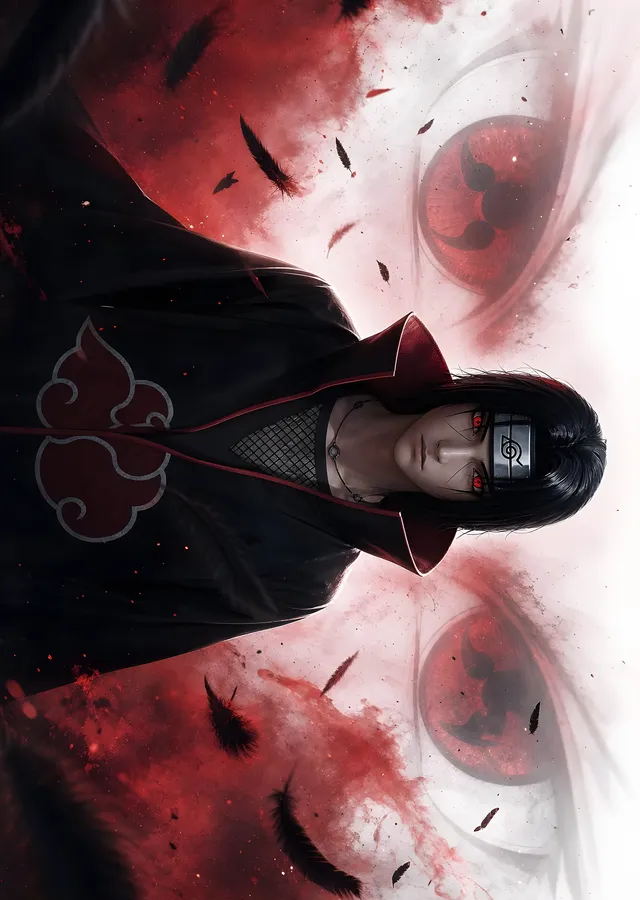 Itachi Uchiha - Akatsuki Kargaları metal tablo