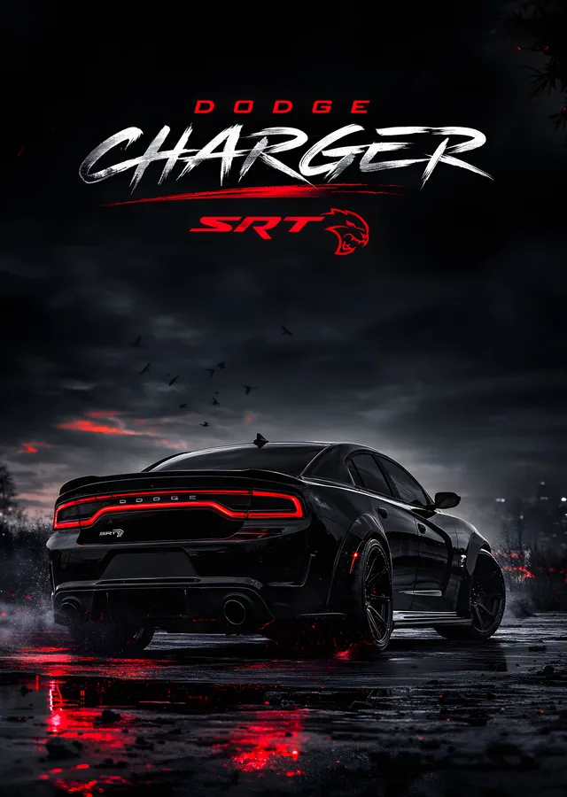 Dodge Charger SRT - Gece metal tablo