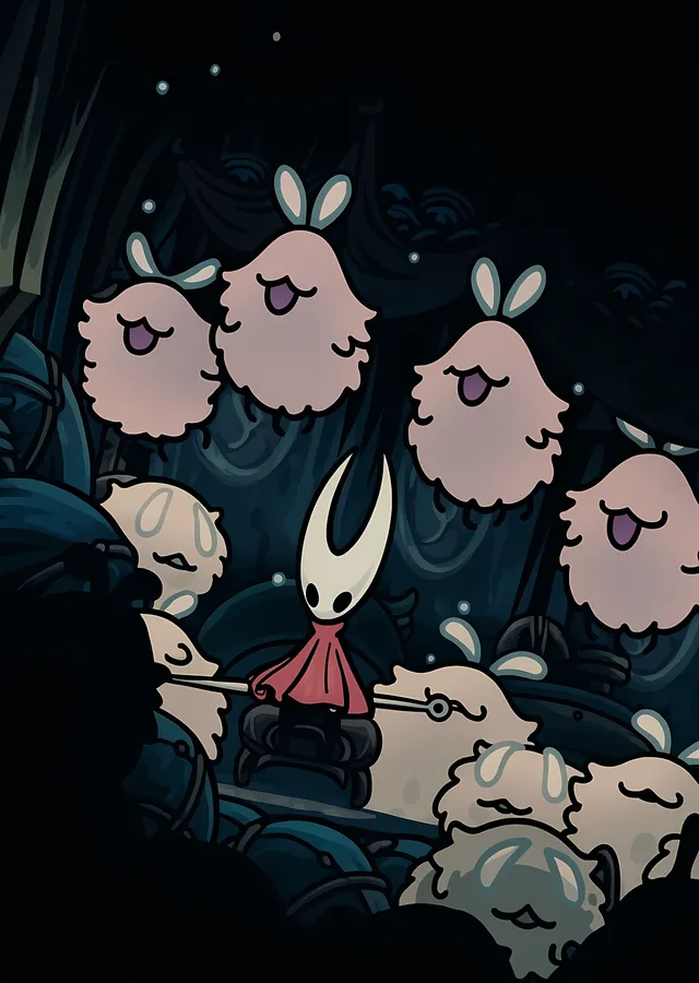 Hollow Knight: Sevimli Yaratıklar metal tablo