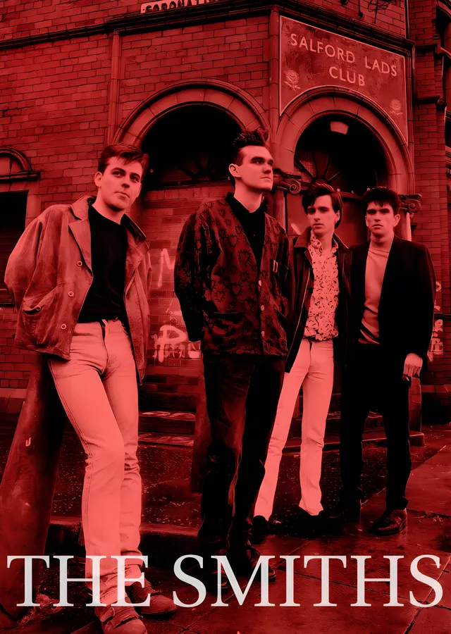 The Smiths: Kırmızı Salford metal tablo
