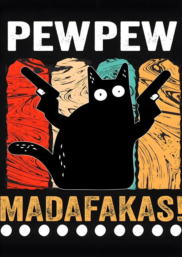 Pew Pew Madafakas: Pop Kültür Kedisi metal tablo