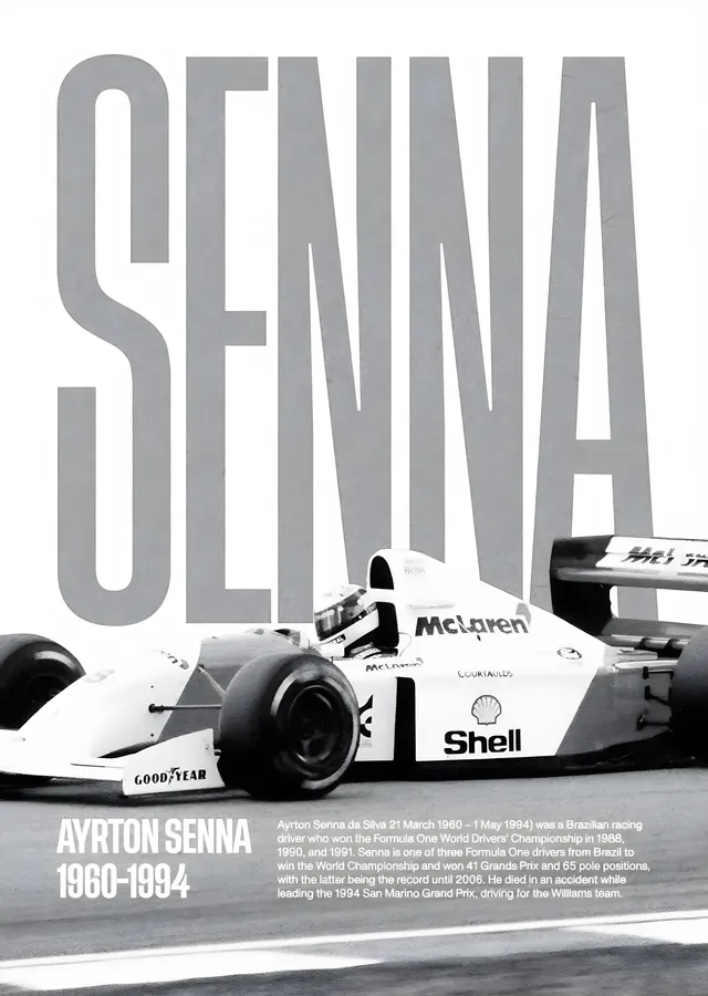 Ayrton Senna: Formula 1 Legend metal tablo