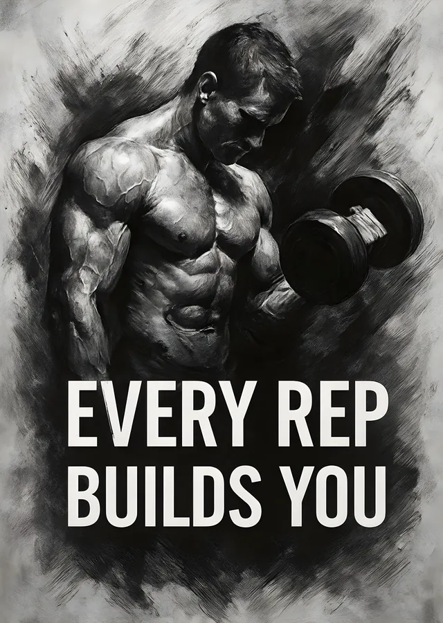Her Tekrar Seni İnşa Eder: Fitness Motivasyonu metal tablo