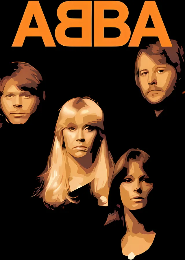 ABBA: Turuncu Vektör metal tablo