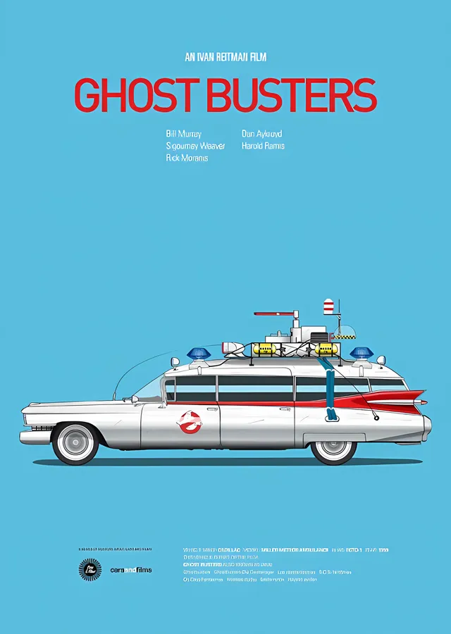 Ghostbusters - Ecto-1 metal tablo
