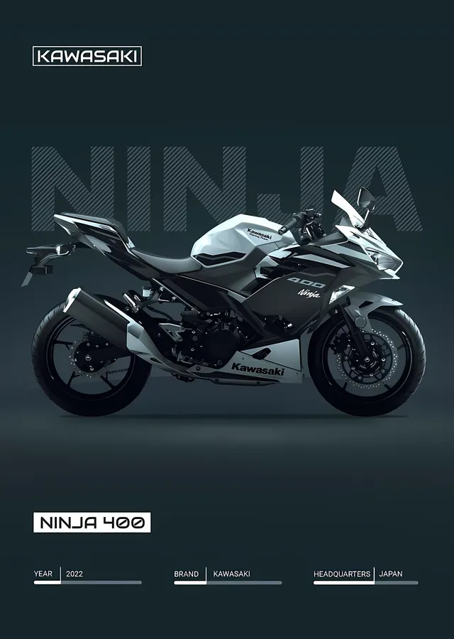 Kawasaki Ninja 400 metal tablo