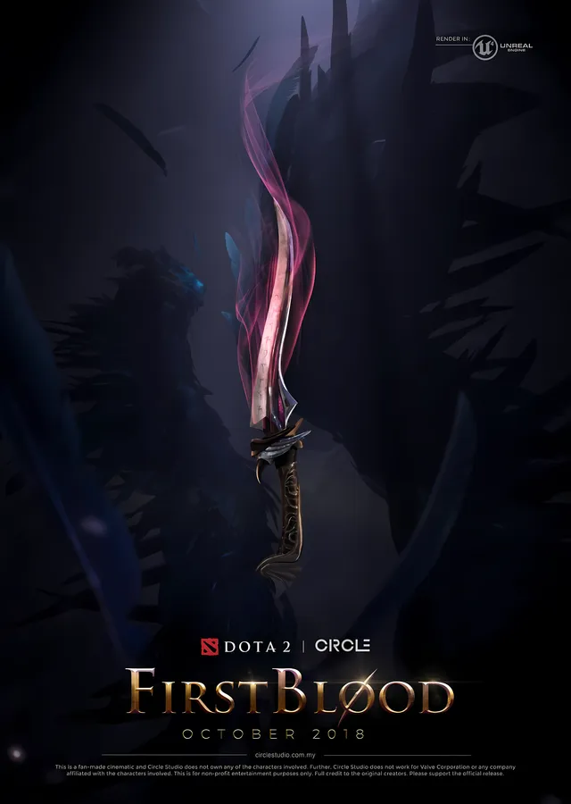Dota 2: First Blood metal tablo