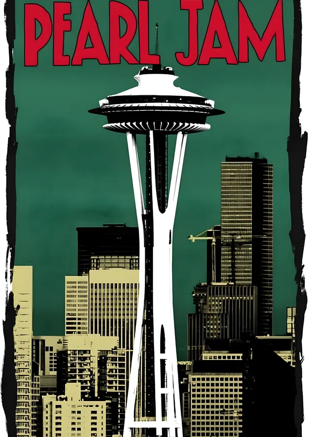 Pearl Jam: Space Needle metal tablo