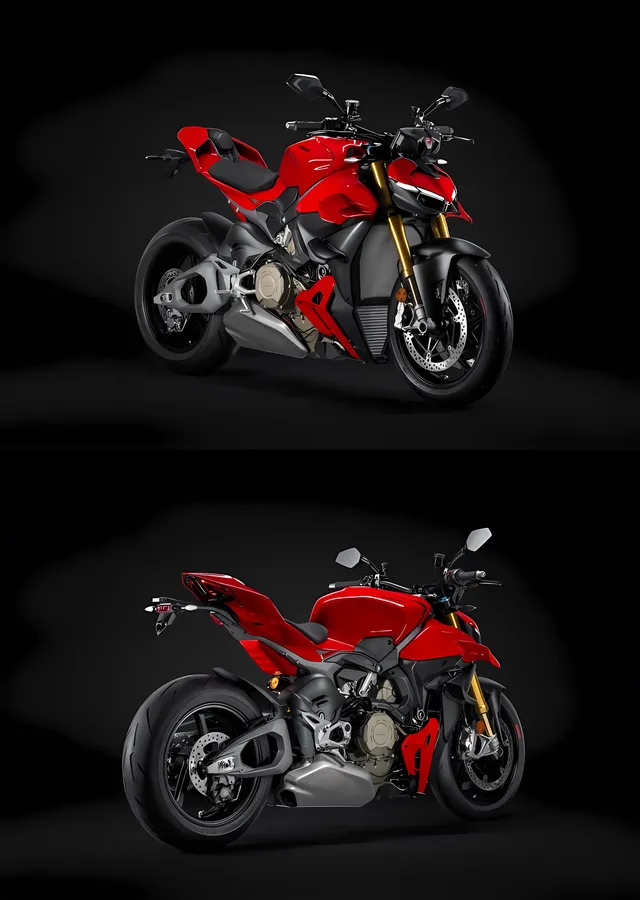 Ducati Streetfighter V4 - İki Görünüm metal tablo