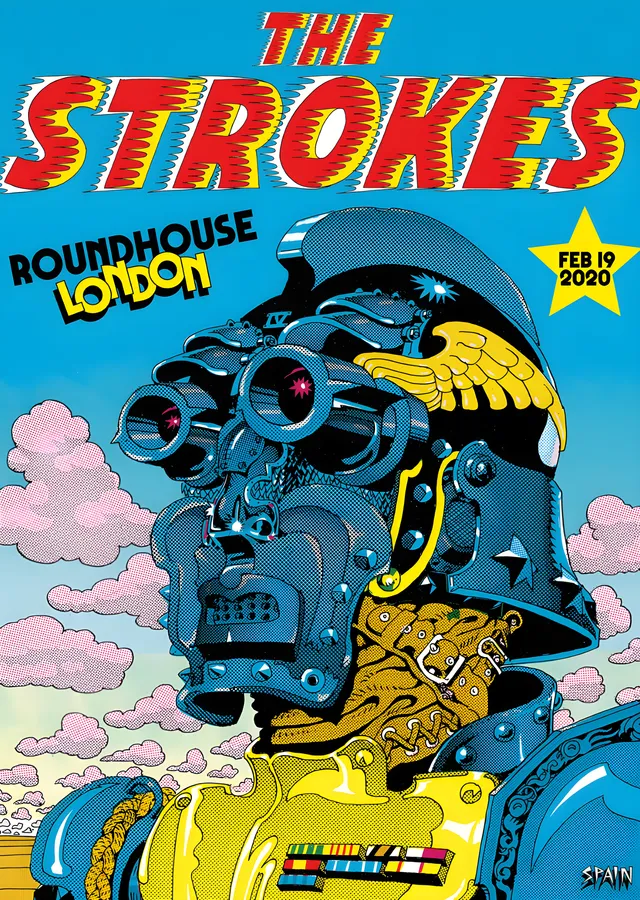 The Strokes: Roundhouse London 2020 metal tablo
