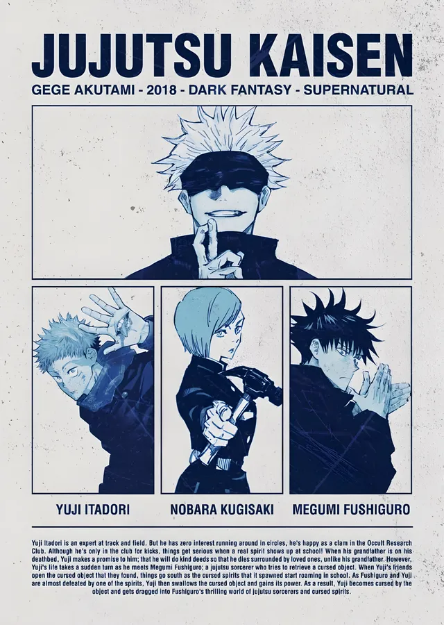 Jujutsu Kaisen: Karakter Künye metal tablo