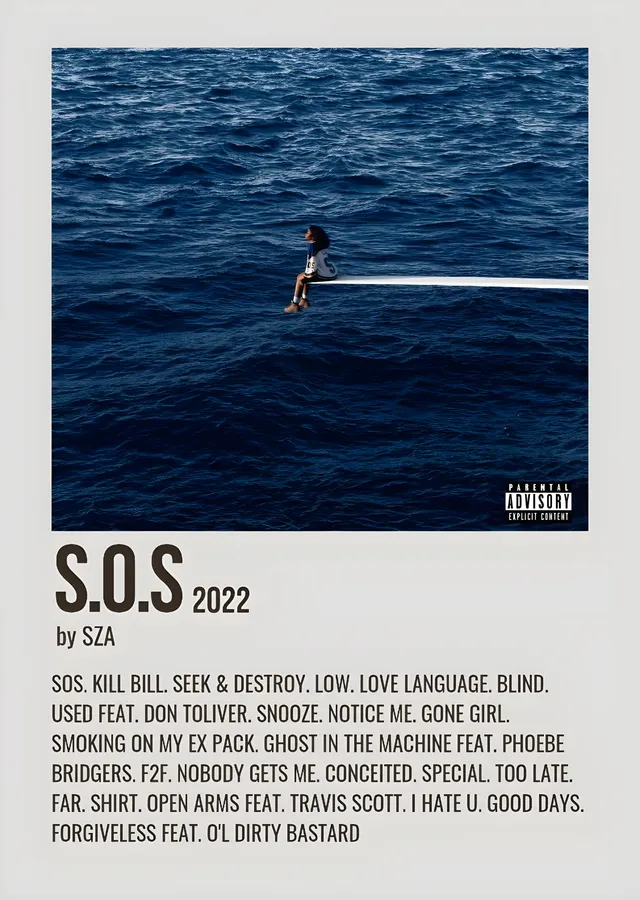 SZA: SOS metal tablo