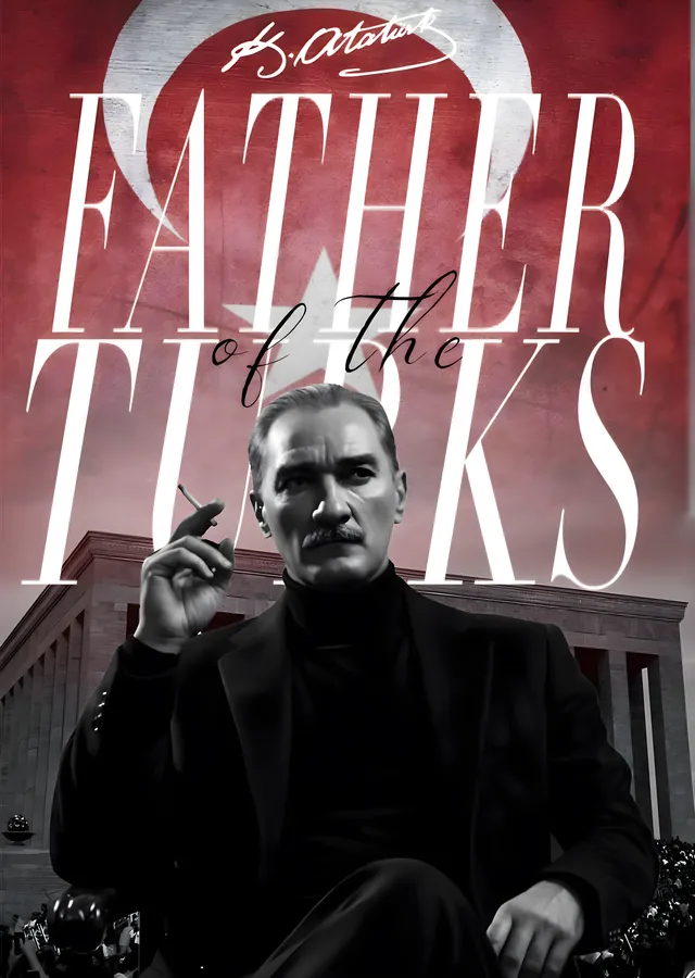 Atatürk: Türklerin Babası Sinematik Portre metal tablo