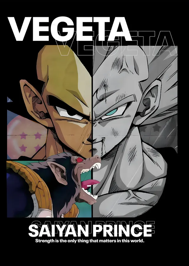 Dragon Ball: Saiyan Prensi Vegeta metal tablo