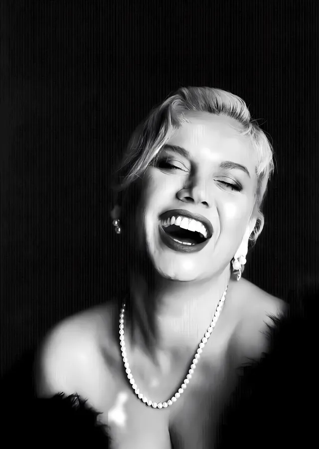Marilyn Monroe: Gözleri Kapalı Gülüşü metal tablo