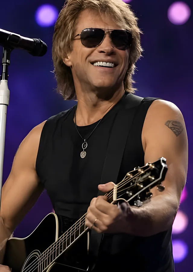 Jon Bon Jovi: Gitar ve Gözlük metal tablo