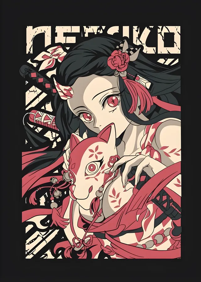 Kimetsu no Yaiba: Nezuko Kamado metal tablo