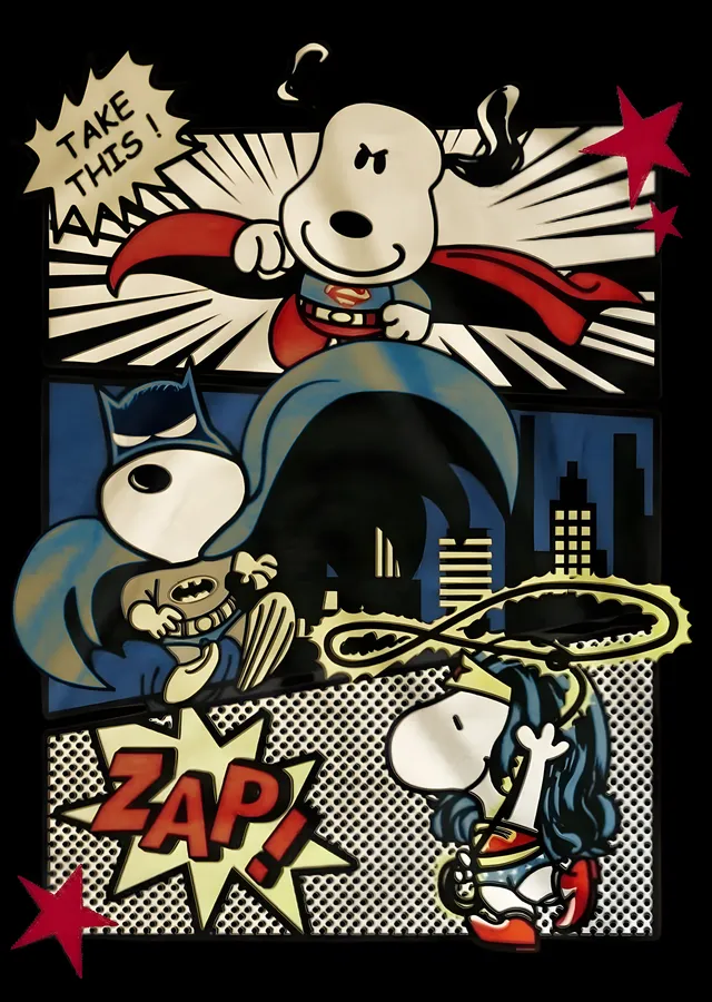 Snoopy - Süper Kahraman metal tablo