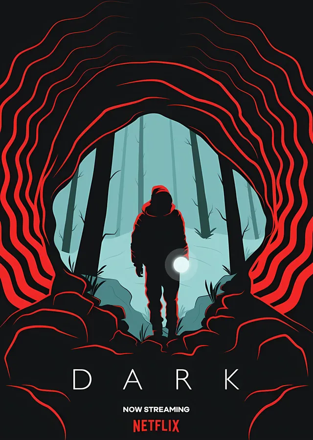 Dark - Mağara Ağzında Fener metal tablo