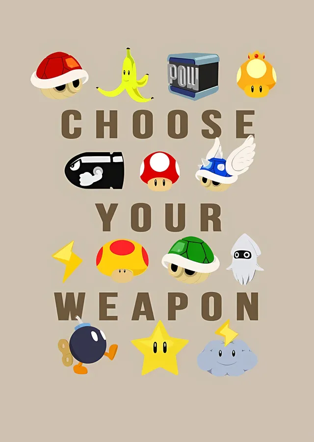 Mario Kart: Choose Your Weapon metal tablo