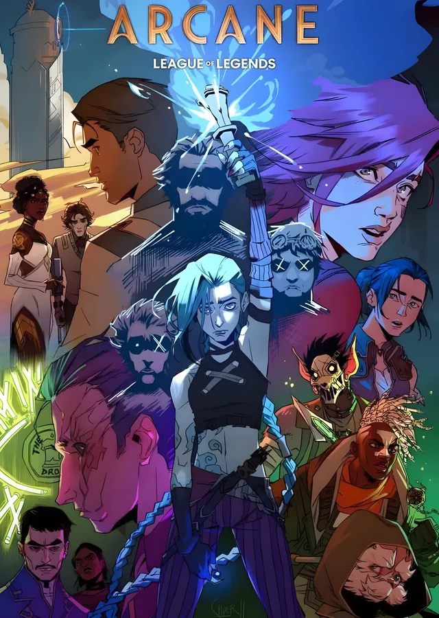 Arcane: Karakter Duvarı metal tablo