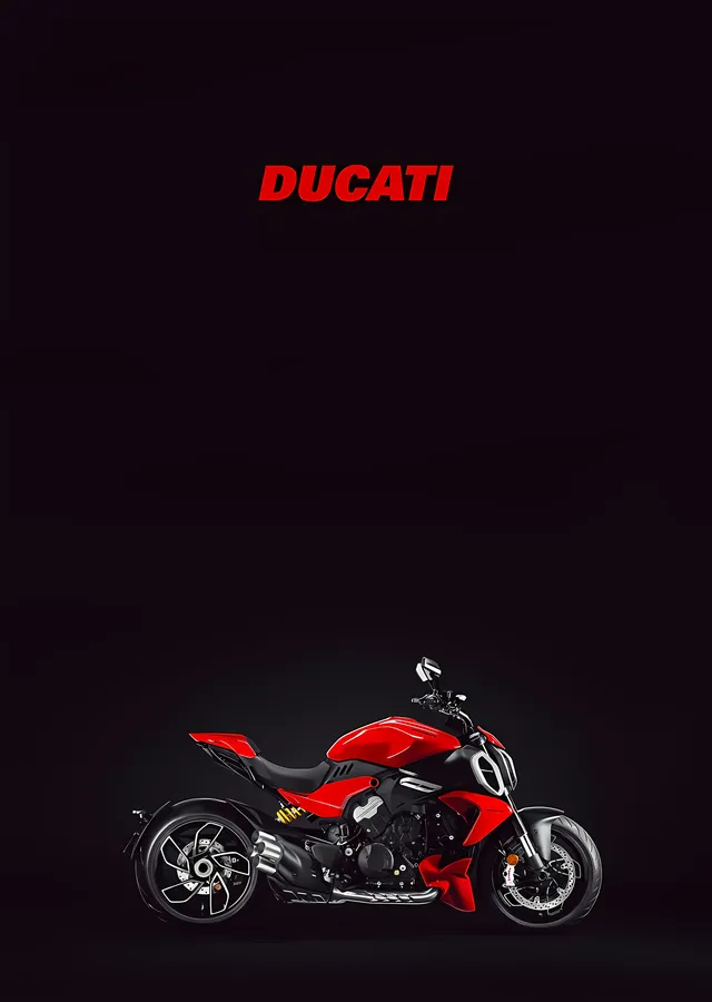 Ducati Diavel - Karanlık Zemin metal tablo