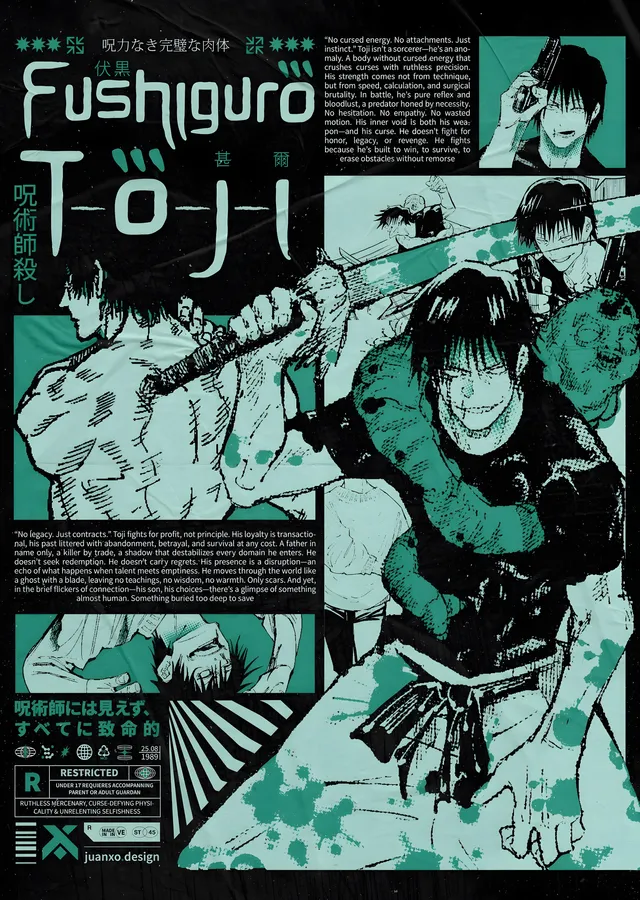 Jujutsu Kaisen: Toji Fushiguro metal tablo