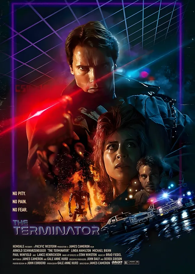 The Terminator: Neon Izgara metal tablo