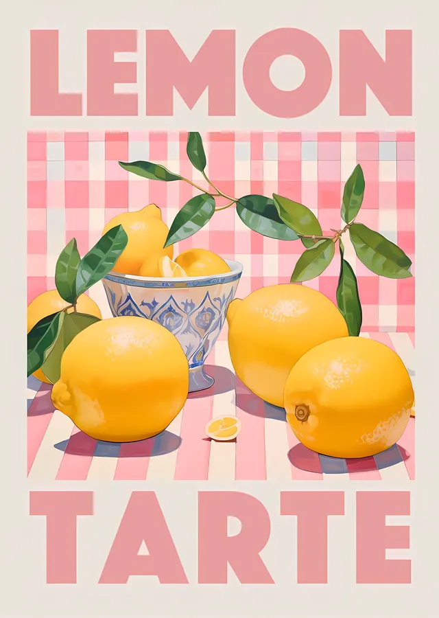 Lemon Tarte metal tablo