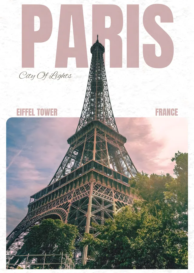 Paris: City of Lights metal tablo