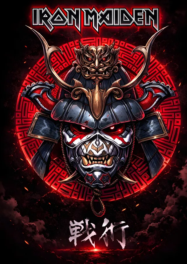 Iron Maiden: Samuray Maskesi metal tablo