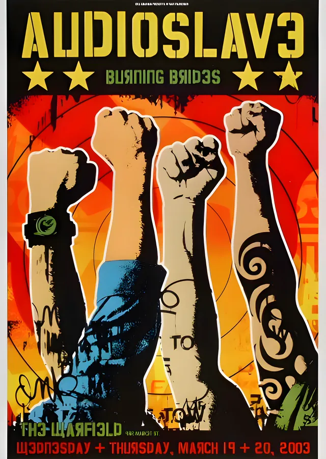 Audioslave: Burning Brides metal tablo