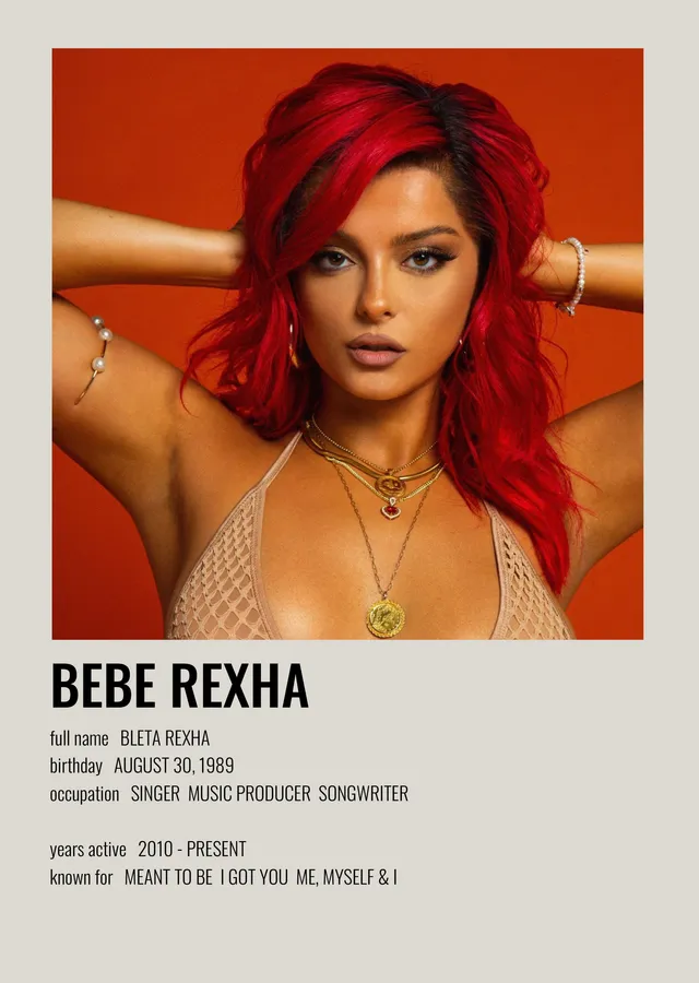 Bebe Rexha metal tablo
