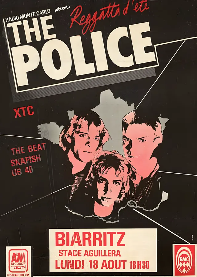 The Police: Biarritz metal tablo