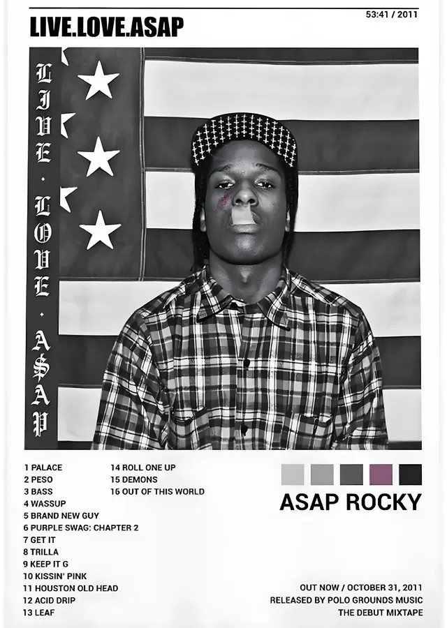 A$AP Rocky: Live.Love.A$AP metal tablo