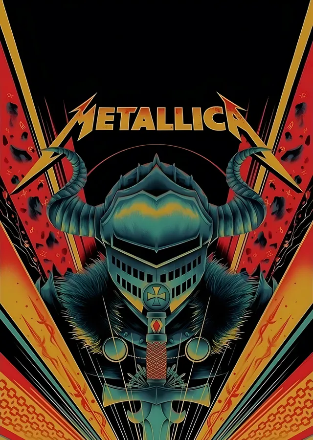 Metallica: Şövalye metal tablo