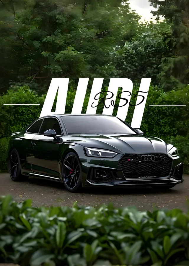 Audi RS5: Orman metal tablo