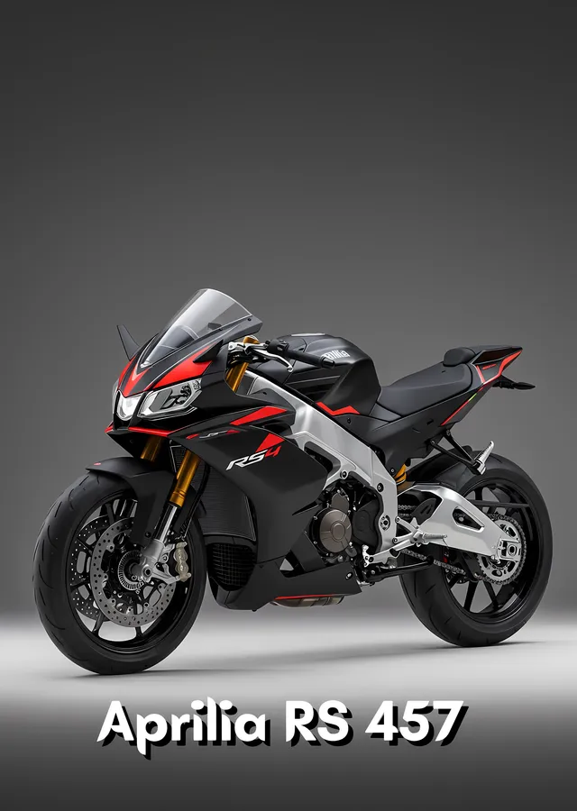 Aprilia RS 457 - Gri Zemin metal tablo