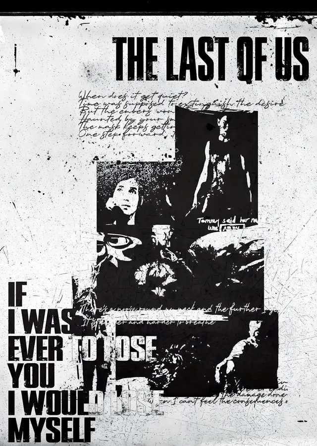 The Last of Us: Kolaj Tipografi metal tablo