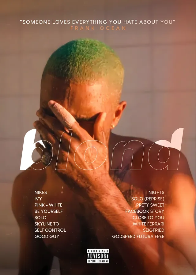 Frank Ocean: Blond metal tablo