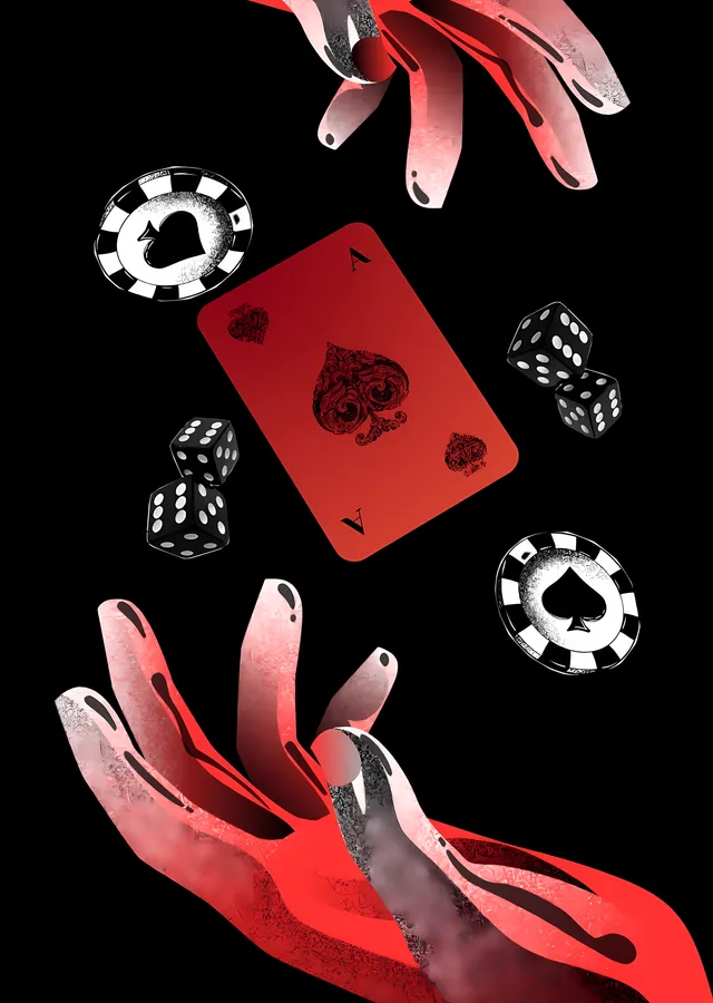 Havada Kartlar ve Fişler metal tablo