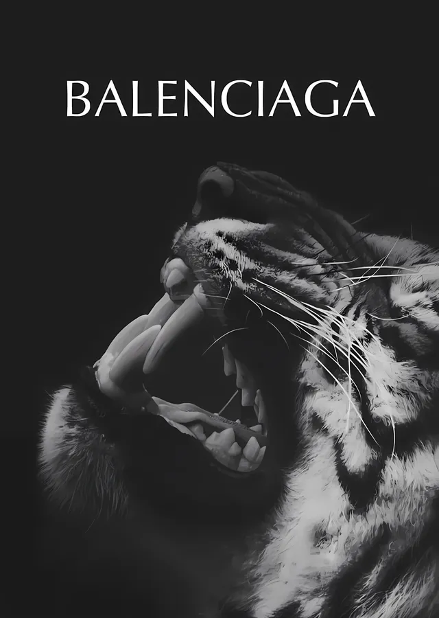 Balenciaga: Benekli Leopar metal tablo