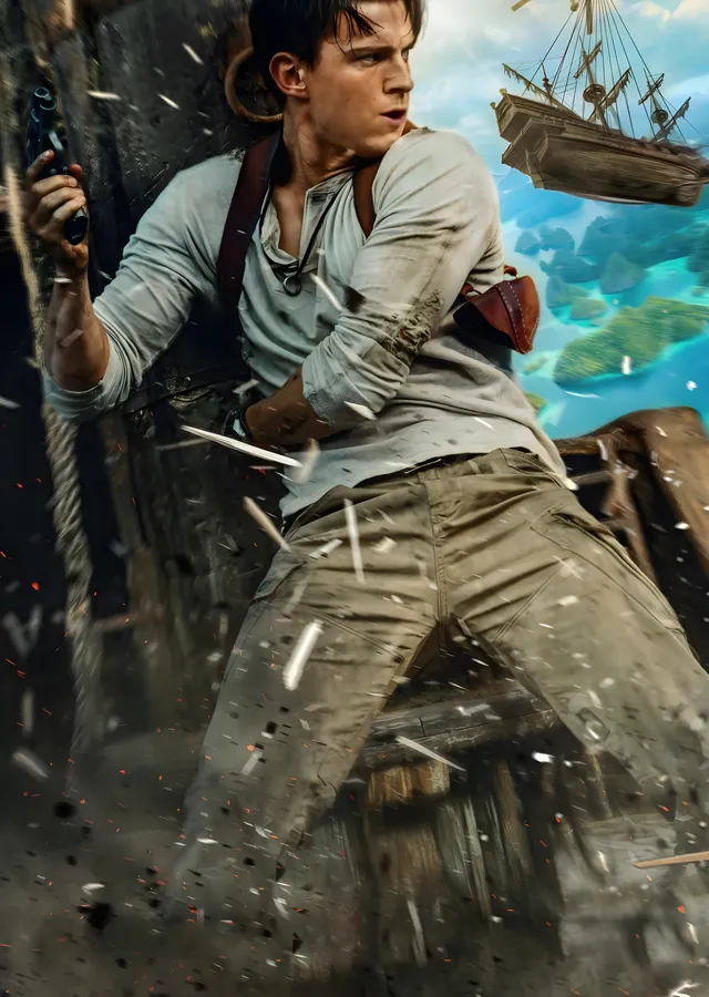 Uncharted - Tom Holland metal tablo