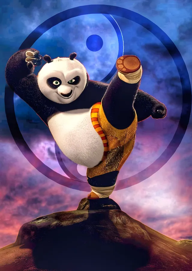 Kung Fu Panda: Tepe Duruşu metal tablo