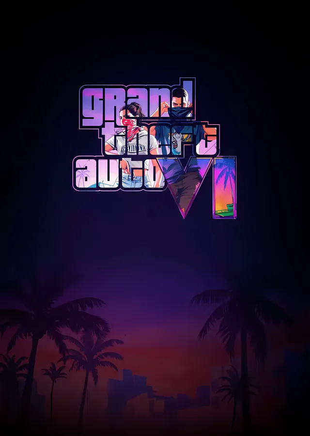 Grand Theft Auto VI - Gün Batımı Logosu metal tablo